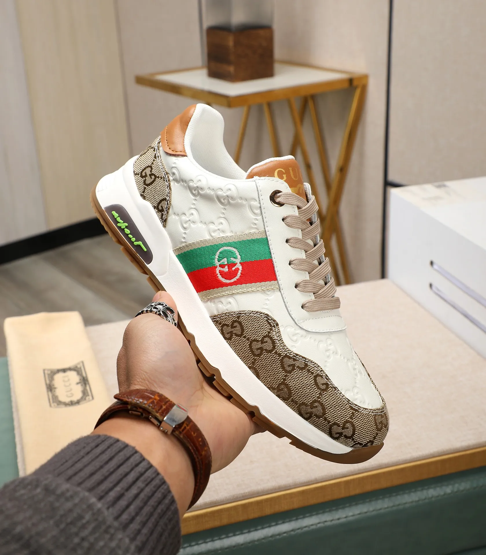 Men's men's shoes💰460 GUCCI🔍🔍2023 latest model On sale at the same time at the counter, original calfskin imported from Italy, genuine leather lining, (high-end, luxury, and class) exquisite workmanship, soles: original soles specially provided by the original factory, ⚠Exclusive double-layer movable molded soles are super comfortable⚠, real photos🎬The real ones are better🔍🔍"High quality·Follow the order" code number 38-44